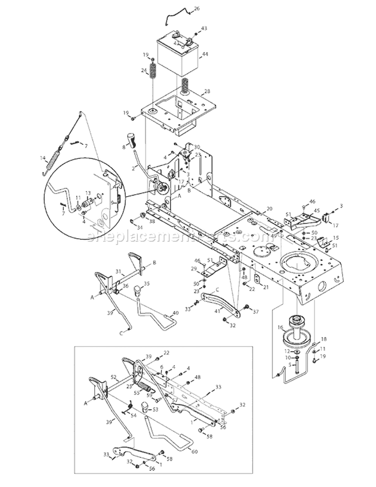 Page F Diagram and Parts List for 13AO771H055 2008 Yard Man Lawn Tractor
